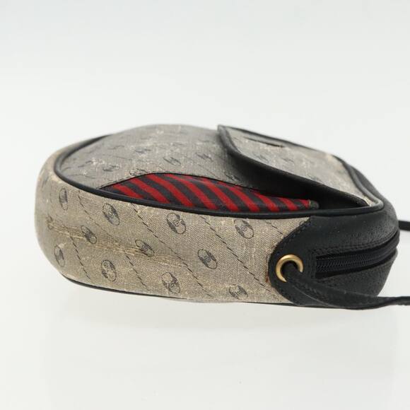 GUCCI Shoulder Bag Coated Canvas Gold Navy - Picture 3 of 16